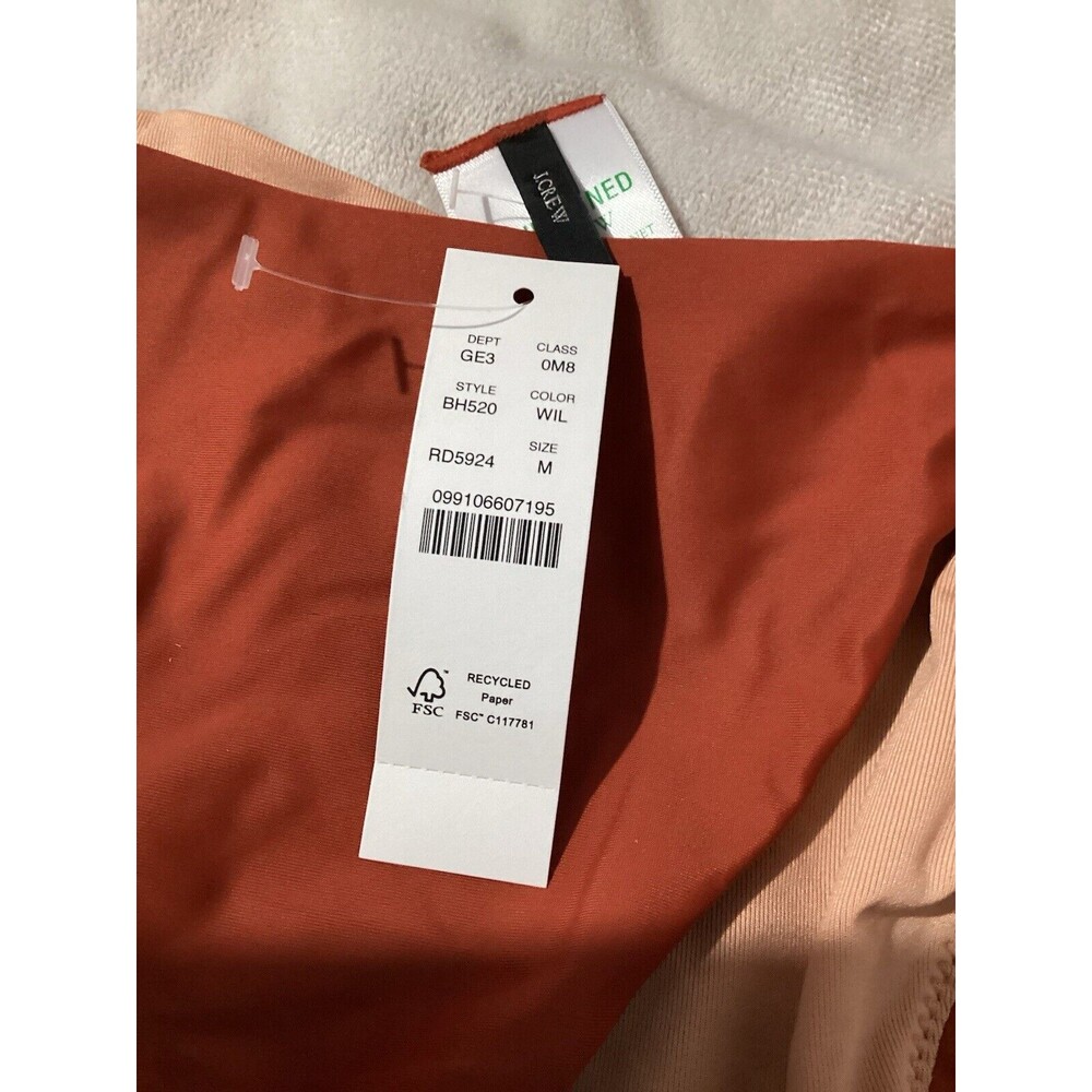J. Crew Rust Red Tie-Side Bikini Bottom - Picture 3 of 7